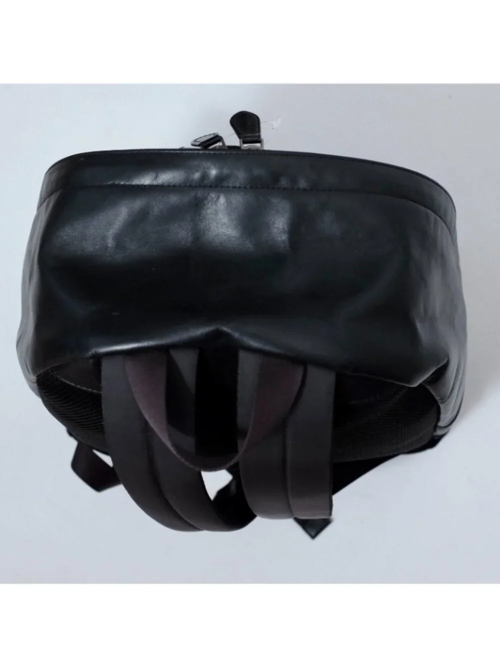 New Mens Coach Large All Leather Backpack Bag Black